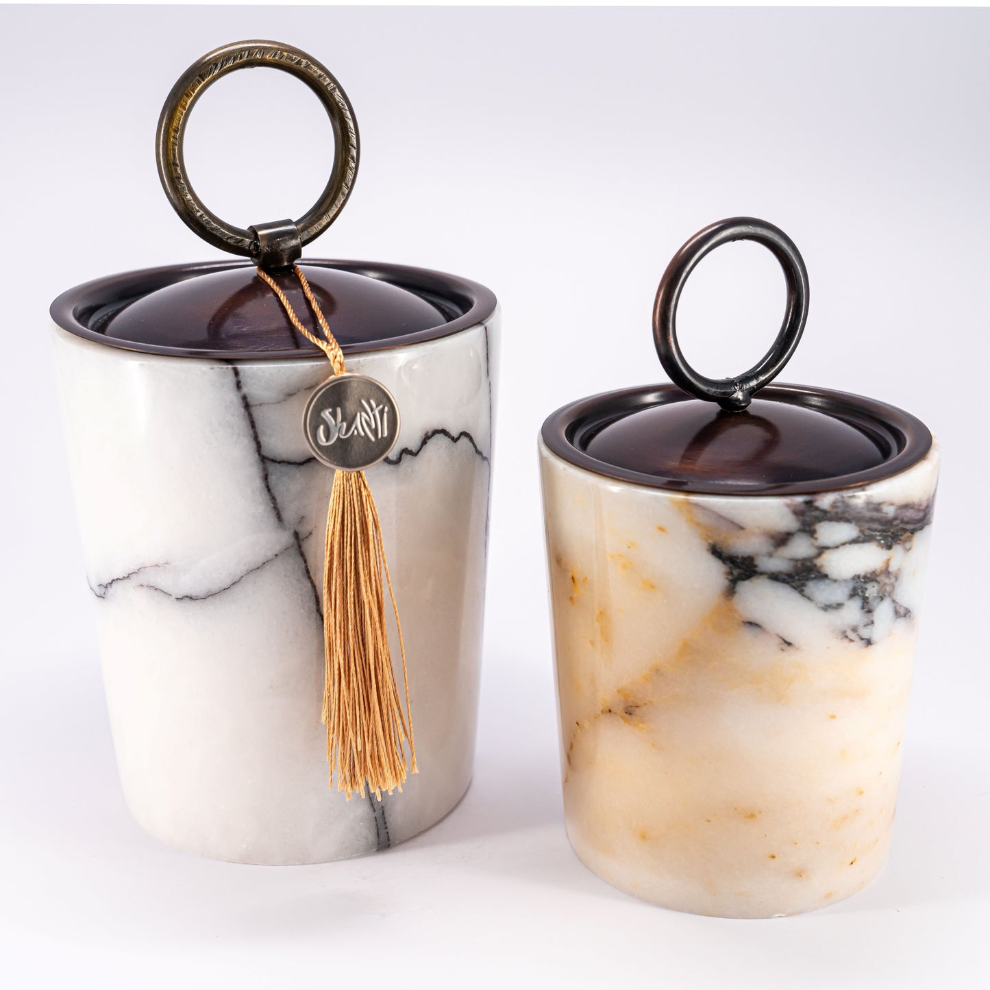 MARMARA hand poured scented candle in handmade marble container